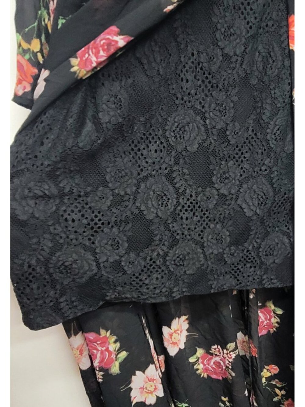Torrid Insider Floral Print Cold Shoulder Lace Bustier Maxi Dress 16 - Picture 9 of 14